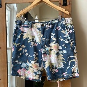 Polo Ralph Lauren Linen Blend Floral Print Shorts Size 35